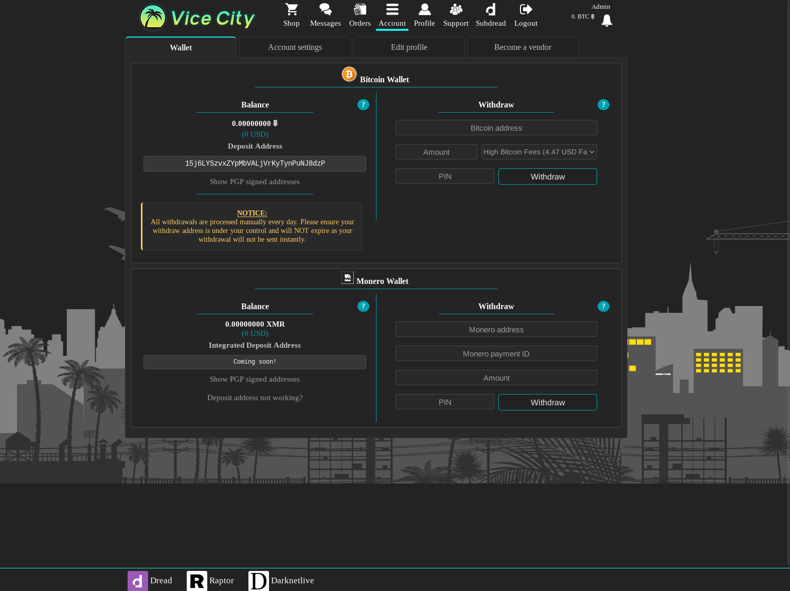 ViceCity interface